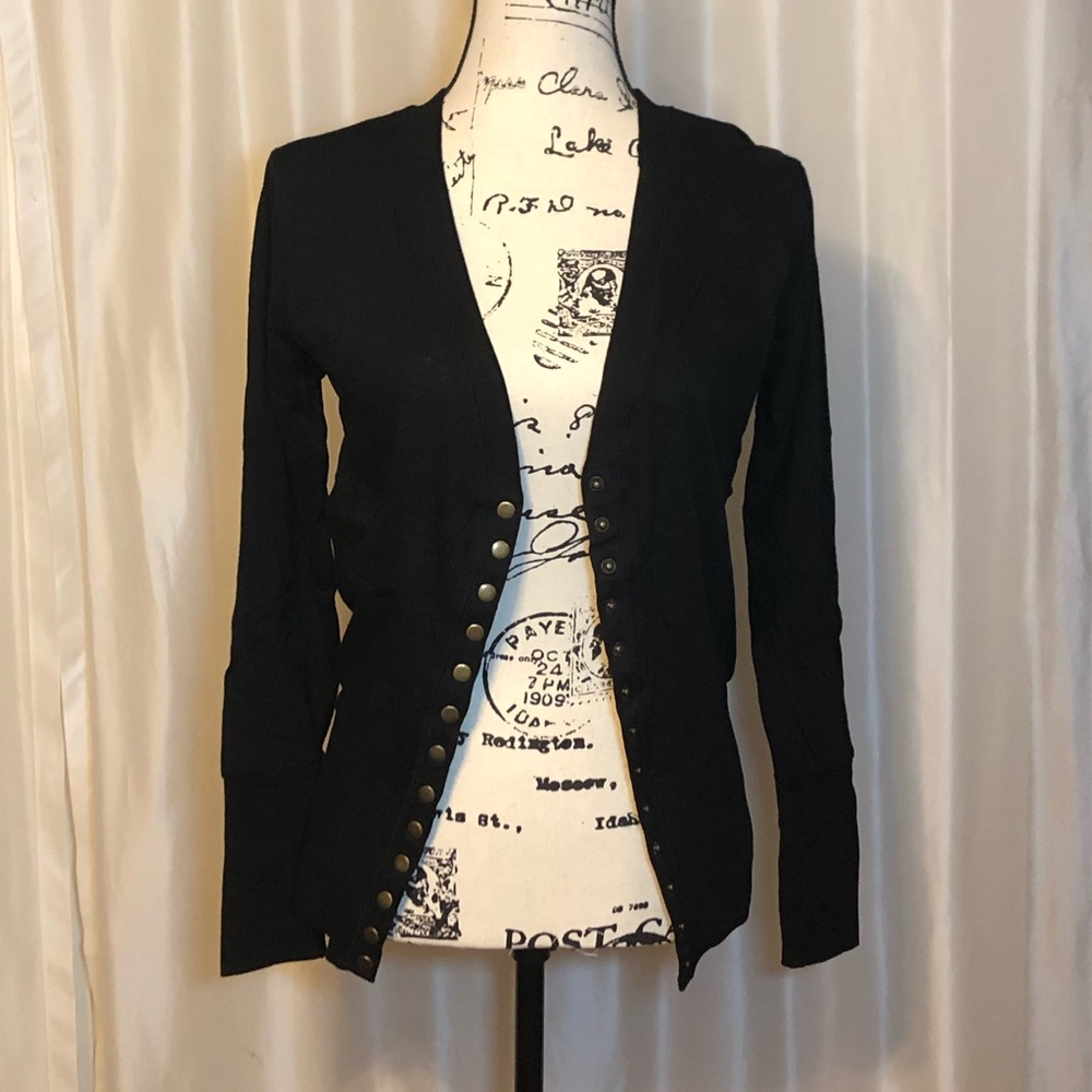 Black Snap Cardigan
